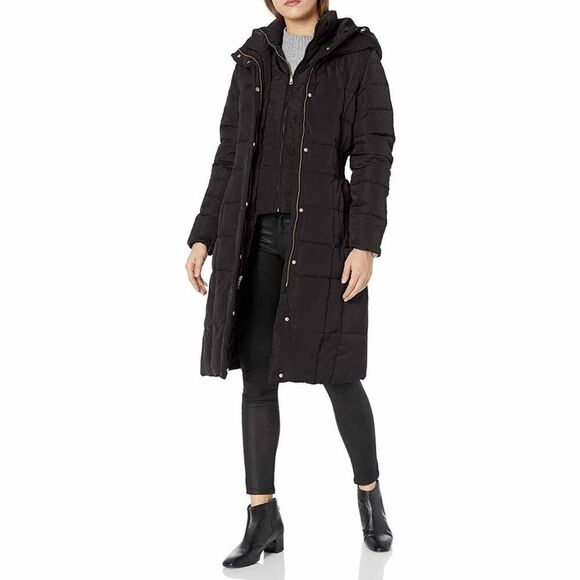 Cole Taffeta Down Winter Snow Coat with Vest and Hood in Black Medium - Picture 1 of 8